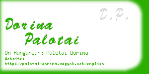 dorina palotai business card